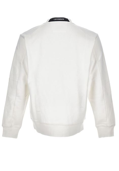 felpa diagonal fleece uomo bianca C.P. COMPANY | RCCMSS713A-005086W103